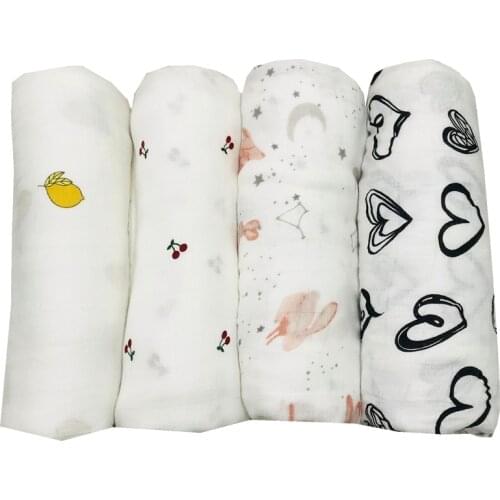 100% Bamboo Fiber Muslin Swaddle Baby Blankets For Newborn Photography Accessories Soft Swaddle Wrap Bedding Babies Bath Towel