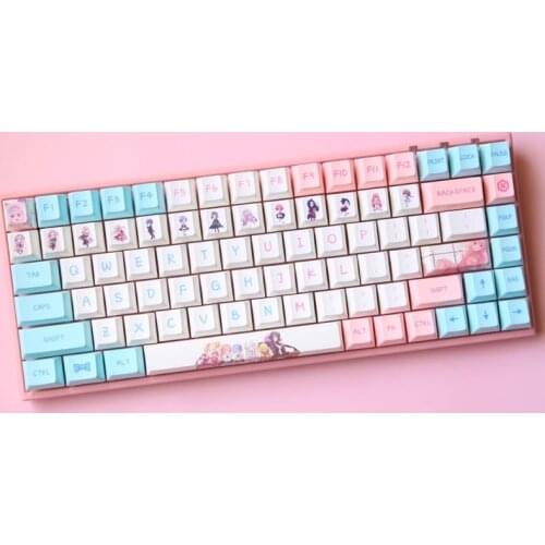 138 Key Bilibili Animation Keycap PBT Five-sided Sublimation Cherry Height DIY Mechanical Keyboard Keycap for Cherry MX Switch