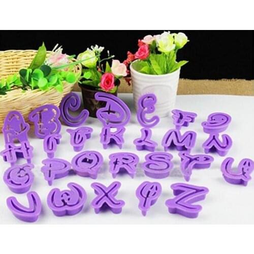 26 Pcs Alphabet Letter Cookie Cutters Cake Decorating Sugar craft Chocolate Mould