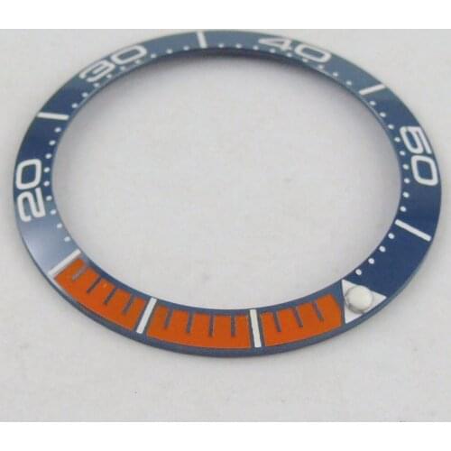 38mm Blue Orange Ceramic bezel insert fit for 40mm submariner SKX 007 watch