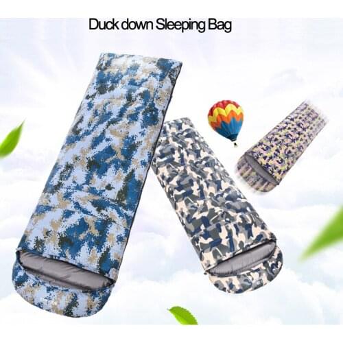 95% Duck down Envelope Type Camping Sleeping Bag,5 camouflage colors, various weights For Different Temperatures