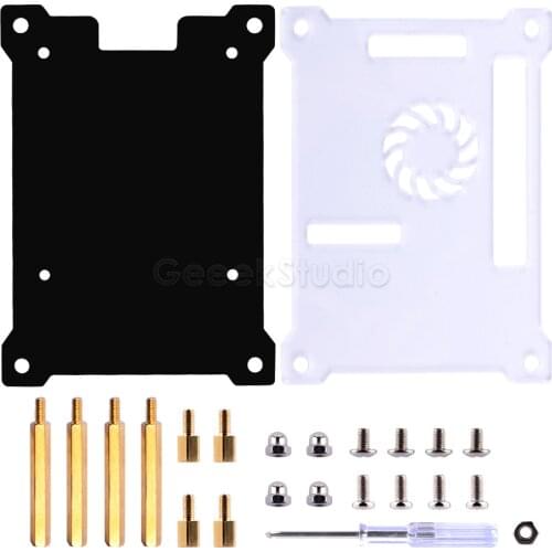 Acrylic Case for PoE Module Raspberry Pi With Coppler Pillar Round Head Screw Nut Screw Driver