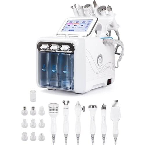 6 in 1 Facial Hydra Dermabrasion/Water Peel Hydrafacials Microdermabrasion Machine RF BIO Lifting Skin Clean RF Blackhead Acne