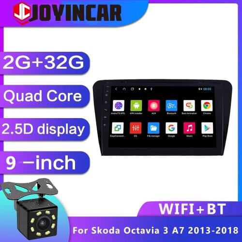 JOYINCAR Car Radio Multimedia Player For Skoda Octavia 3 A7 2013-2018 Android 10.0 Autoradio GPS Navigation DVR Camera WIFI