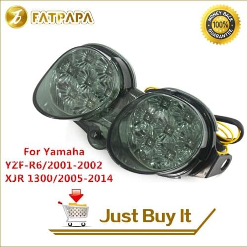 Free shipping Motorcycle Accessories Rear tail light Fit For Yamaha YZF R6 YZF-R6 01-02 Led Rear Brake Turn Signal Tail Light