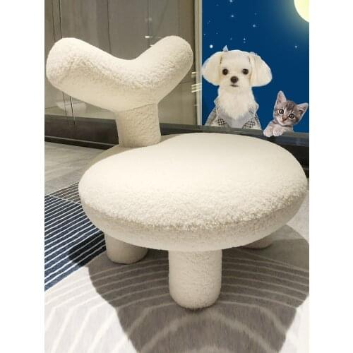 GY Lambswool Single-Seat Sofa Chair Designer Small Apartment Bedroom Clothing Store Stool Light Luxury Lazy Living Room