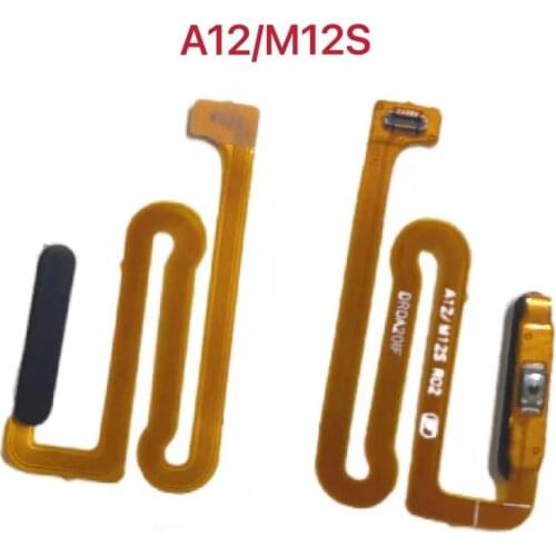 For Samsung Galaxy A12 A125 M12S M127 Fingerprint Power Switch ON OFF Home Button Side Key Flex Cable