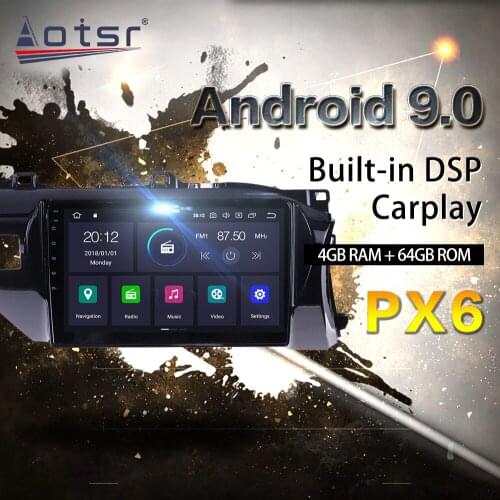 For Toyota Hilux RHD 2015-2020 Car Multimedia Radio Player Stereo Android 9 DSP 10 inch IPS Screen build in DSP Navi head unit