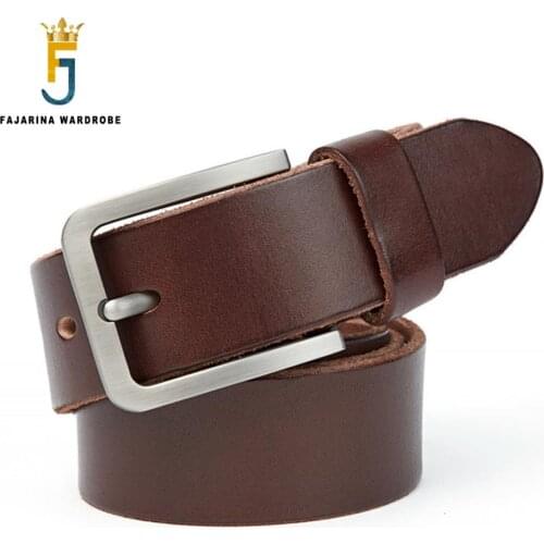 FAJARINA Fashion Leisure Needle Buckle Sold Cowhide Belts for Men Mens Genuine Leather Belt Factory Direct Selling N17FJ755