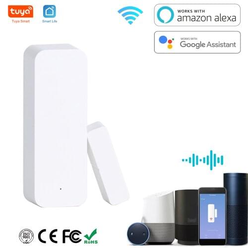 Door sensor Window Contact Open Close tuya WiFi APP Remote Control Compatible With Alexa Google Assistant