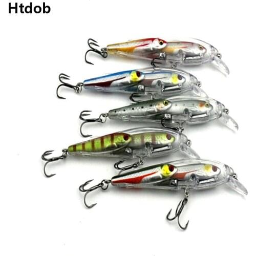Htdob Minnow Fishing Lure Group Of Fish Long Shot Artificial Bait Crankbait Fishing Hooks Crank Baits rudra poppers