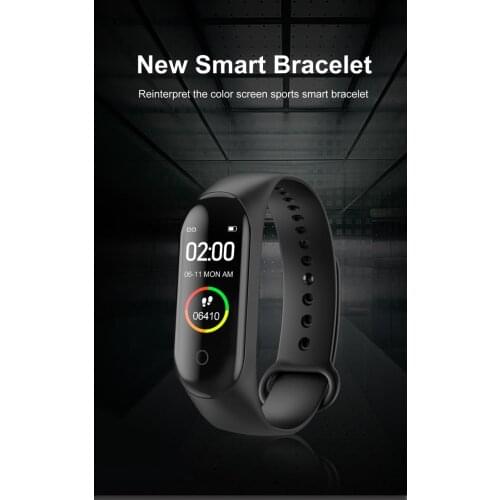 IP65 Sports Smart Bracelet M4 Watch Bluetooth4.0 Waterproof Outdoor Sports Bracelet Watch Heart Rate Blood Pressure Monitor Band