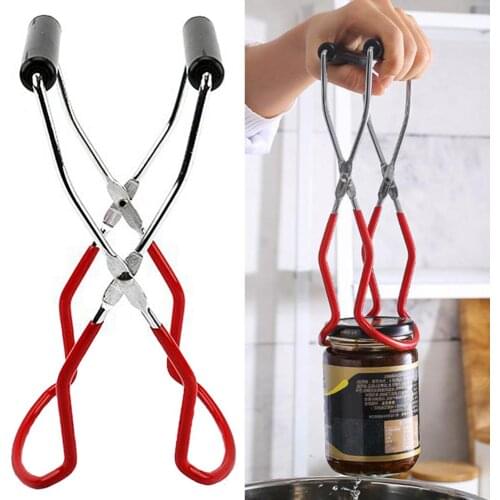 Canning Jar Tong Stainless Steel Anti-scalding Lifter Non-slip Feeding Bottle Clip for Home