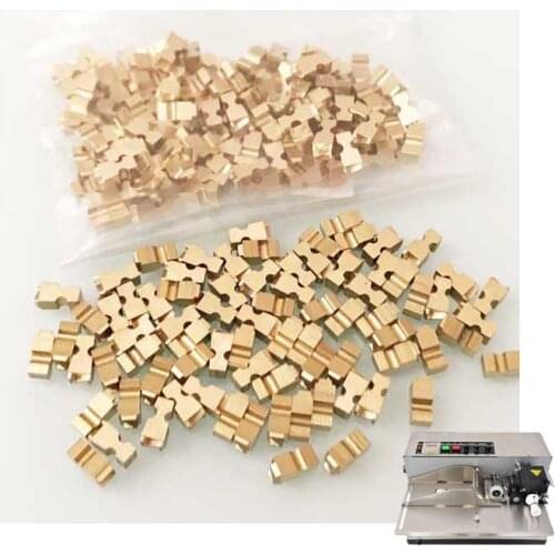 Brass numbers and lettering for printing machine(0-9 each one 6pcs,EXPLOTMFG each one 2pcs, symbols 6pcsTotal 84pcs with box)