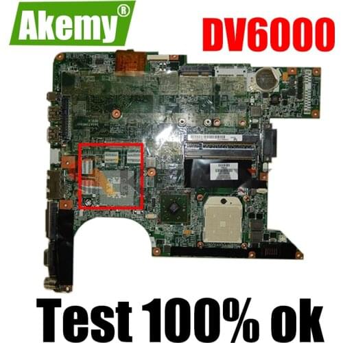 Akemy 459565-001 DA0AT1MB8H0 LAPTOP MOTHERBOARD for HP DV6000 6500 6600 DDR2 Mainboard Mother Boards Full Tested