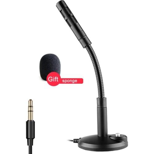 New 3.5mm Wired Condenser Microphone for Computer PC Laptop Desktop Notebook Recording Gaming Podcasting Microphones