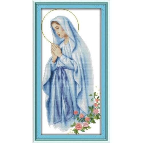 Joy Sunday Virgin Mary Cross Stitch Kits Jesus Christianity 14CT DMC Printed count Chinese embroidery needlework decorations set