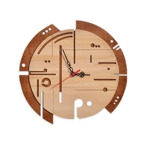 Original Design Wall Clock Gift for Wood Lovers Living Room Modern Minimalist Design Home Deco Cafe Decor