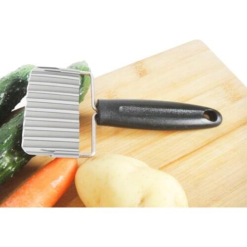 Stainless Steel Vegetable Potato Wavy Cutter Slicer Cucumber Carrot Waves Cutting Slicer Cooking Tool Kitchen Knives Accessories