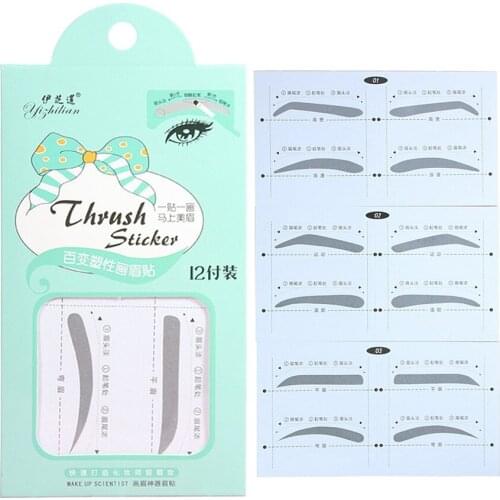 New Style Convenient Eyebrow Stencils Template Set Beauty Cosmetic Makeup Helper Assistor Tool for Student Beginner E934