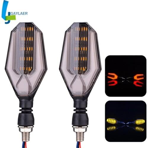 Pair LED Motorcycle Turn Signal Lights 12V Super Bright Indicator Moto Clignotant Blinker Daytime Running Light Lamp