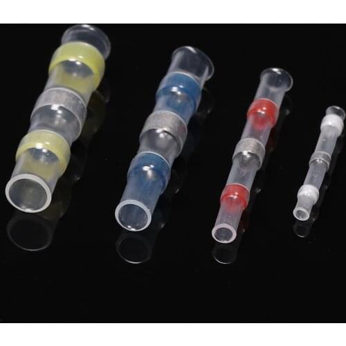 10/20/30/PC Heat Shrink Butt Wire Connectors Waterproof Tinned Copper Solder Seal Terminals AWG 26-10 SST-S11 S21 S31 S41