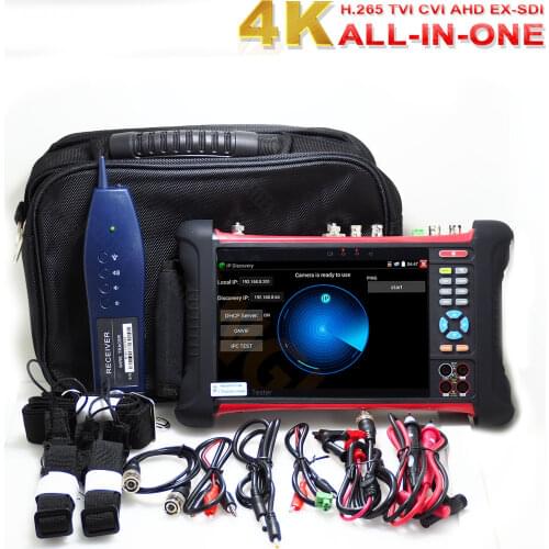 CCTV TESTER 7inch Touch Screen X7 Series All-in-one Full Functions Monitor Tester with Cable Tracer Support IP 8mp CVI TVI AHD