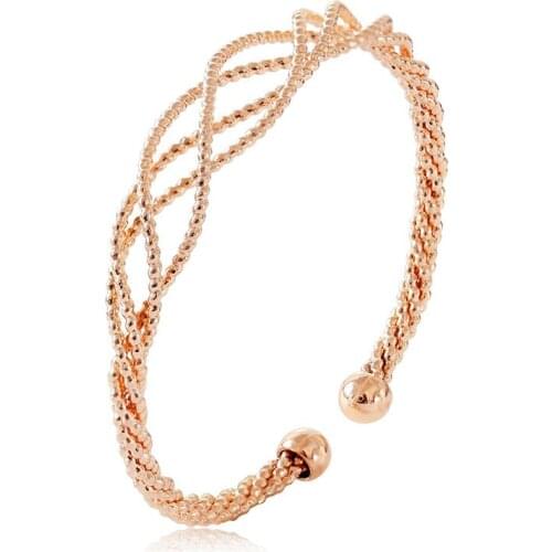 High Quality Fashion Weaving Gold Womens Bracelet Luxury Silver Bangle Bracelet For Women Jewelry Accesories Dropshipping