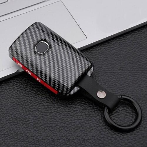 High Quality Carbon Fiber Style+Silicone Car Key Case Cover Holder For Mazda 3 Alexa CX4 CX5 CX8 2019 2020 Keychain Accessories