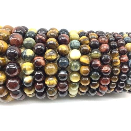 High Quality Tiger Eye Round Smooth Stone Beads Bracelet Man Bangle 8 mm 10 mm 12 mm 14 mm For Him Gift