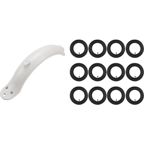 1 Set Rear Mudguard Fender Taillight & 12 Pcs Electric Scooter Tire 8.5 Inch Inner Tube