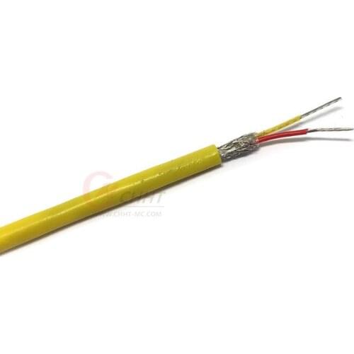 2 * 24AWG K Type High Quality Soft Silicone Shielded Bending Resistant Thermocouple Compensation Wire