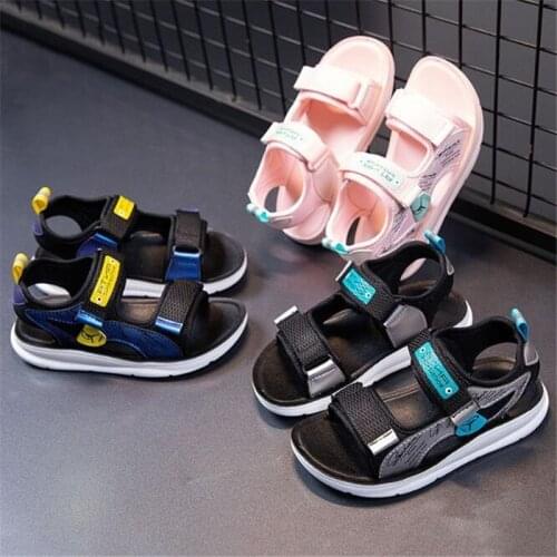 2021 summer new childrens sandals boys' beach shoes girls' casual students' open toe soft sole light childrens shoes