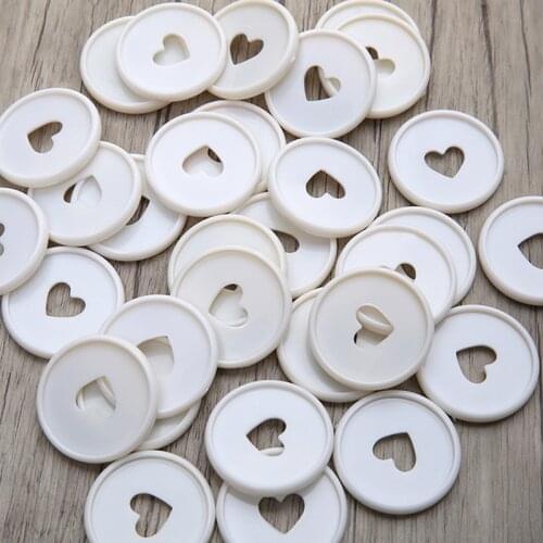 72PCS 35MM White Binding Buckle Disc Mushroom Hole Notebook