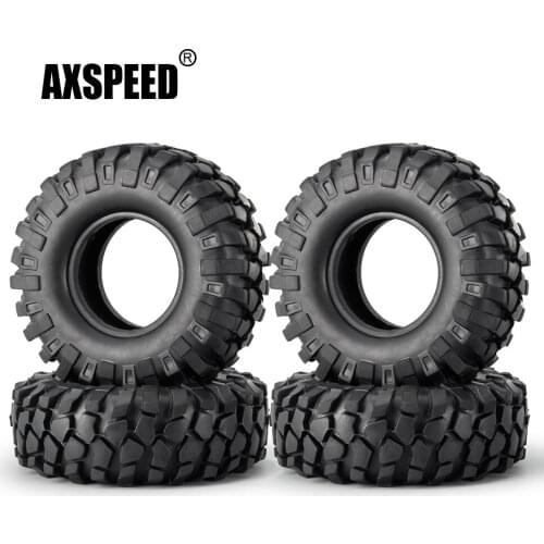 AXSPEED 1/10 RC Crawler Truck Car Car Parts 1.9inch Wheel Rims Rubber Tires Tyres OD 96mm for Tamiya CC01 AXIAL SCX10 D90