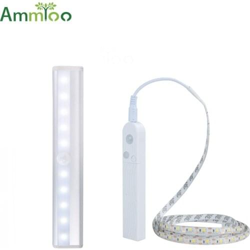 Wireless PIR Motion Sensor LED Strip Bar Lamp Battery Power Sensor Night Light For Bedroom Kitchen Wardrobe Cabinet Decorations