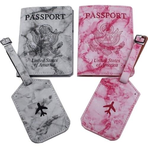 4Pcs/set PU Leather Passport Holder Cover Wallet Couples Honeymoon Traveling Passport Case Accessories for Women Men