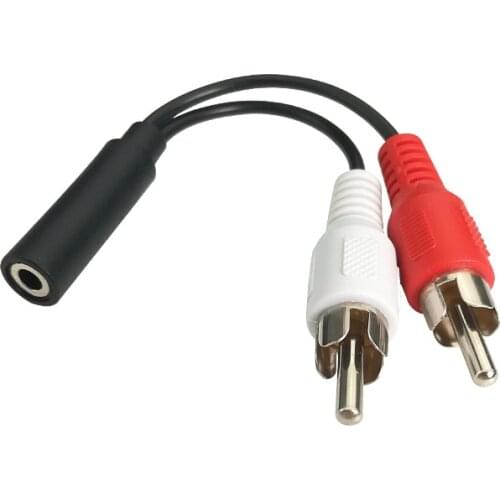 CCTV Dual RCA Cable Stereo Audio Video Adapter 3.5mm Cable Double Female Jack To 2RCA Male Socket 3.5 Y Plug Converter