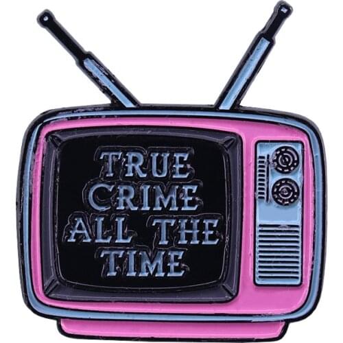 SSDGM MFM retro TV Enamel Pin cute true crime lovers Gift