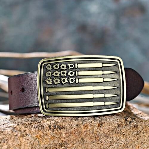 KDG Western Cowboy Zinc Alloy Symbol of Unity, National Flag, Attitude Buckle, Belt Buckle, Paired Jeans Leather Belt, Party Pro