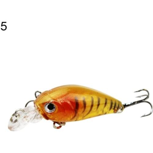 50%HOT 1 Pc 4.5cm LifelikeS1 Crankbait Plastic Hard 3D Eyes Bait Fishing Lure Tackle Hook