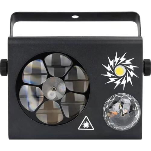 New arrived Hot sale Mini LED 4in1 effect light with Laser strobe pattern magic ball effect for dj disco party wedding office