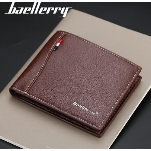 2020 New Mens Wallet Luxury Money Bag PU Leather Business Short Wallet Vintage Male Walltes Purse Card Holder Designer Wallet