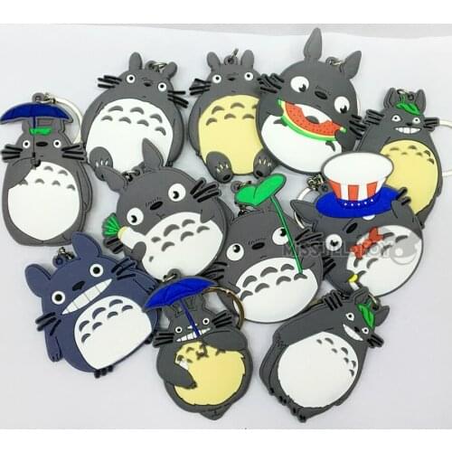 11style Fashion pendant My Neighbor Totoro figure doll Cartoon cat keychian car keyring bag pendant Accessories Creative Gift