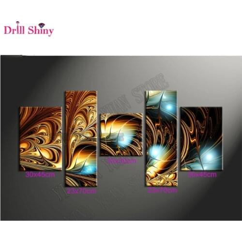 New5d diy diamond painting full drill resin Diamond embroidery triptych painting rhinestones Modular wall paintings Hobby crafts