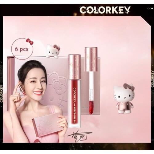 1Set=6Pcs Mini Size Lip Gloss Set Moisturizing Liquid Lipstick Waterproof Longlasting Matte Lip Tint Makeup Gift Box