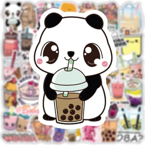 47 PCS Bubble Milk Tea Waterproof Stickers for Car Styling Bike Motorcycle Phone Laptop Travel Luggage Cool Girl Love JDM Decal