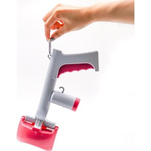 Tooth-shaped Notch Flexible Rotation Easy to Handle PE Material Two-in-one Pet Cat Dog Pooper Scoop Shovel Cleaning Pick Up