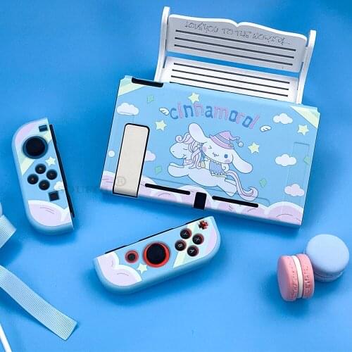 Dropshipping Blue Dog Protective Cover Split TPU Soft Case Anti-fall Silicone Housing Box For Nintendo Switch Game Console