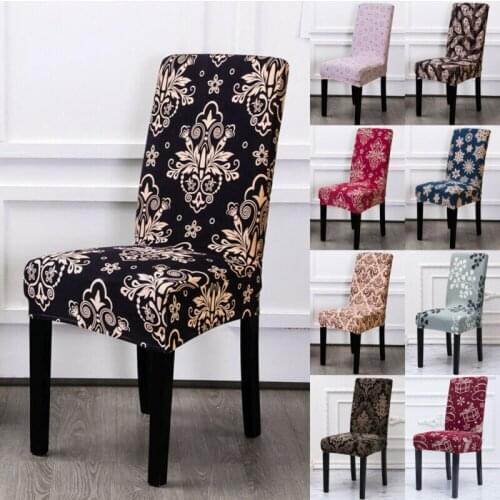 Retro Stretch Spandex Chair Covers Removable Slipcovers Seat Cover Dining Decor